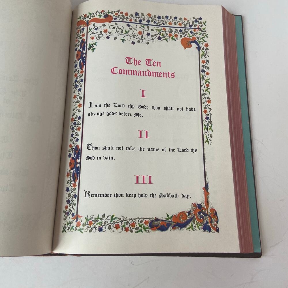 Holy Bible Catholic Edition Illustrated Light of the World Edition 1954 Vintage - Picture 13 of 16